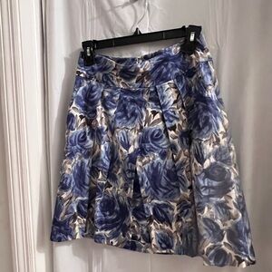 Talbots blue flowered skirt size 0p